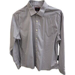 UNTUCKit Men's L Slim Fit Erbach Pink Plaid Long Sleeve Button Front Shirt